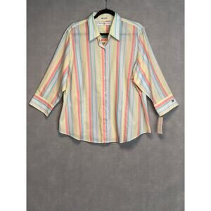 Tommy Hilfiger Women's Size 16 Stripe Cotton Top NEW